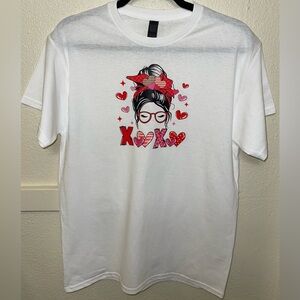 Stylish White Shirt with Red Graphic